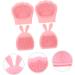 FOMIYES 8 Pcs Rabbit Ears Facial Brush Face Cleaner Face Massager Hand Held Massager Handheld Massagers Facial Cleansing Brush Facial Cleaning Brush Pore Brush Household Miss Silica Gel Light Pinkx2pcs 7.5x7.5cmx2pcs - Buy Online on GoSupps.com