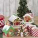 Christmas Mini Village Gingerbread House Kit - DIY Set with Candies, Fondant, Icing, Decorating Supplies, & Holiday Stickers - Buy Online on GoSupps.com
