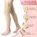Eurzom Footless Zipper Compression Socks Thigh High 20-30 mmHg - Skin Color, X-Large - 2 Pair for Men and Women with Swelling - Buy Online on GoSupps.com