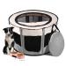 Pet Playpen,Portable Foldable Pet Playpen Foldable Puppy Cat Exercise Kennel Tent ,Indoor and Outdoor Travel Camping Use(Beige & Grey)