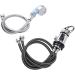 SALON SHAMPOO BED FAUCET WITH MIXING VALVE AND 70CM HOSE CHROME PLATED ZINC ALLOY FOR BARBERSHOP - Buy Online on GoSupps.com