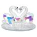 Nail Art Dappen Dish Shape Crystal Cup Glass Acrylic Cup Acrylic Glassware Tools with Lid for Home Nail Salon