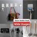 Elegance-Go Razor Holder & Multi-Purpose Hooks - Self-Adhesive No Drilling Stainless Steel Shower Organizer for Bathroom Kitchen & Office - 4 Piece Set - Buy Online on GoSupps.com