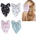 Hair Bows for Women Girls Floral Bow Hair Clips Hair Barrettes Medium Cute Hair Pieces Kids Toddler Hair Bow Alligator Clips Hair Accessories Hairpins White/Pink/Blue/Black (4pcs)