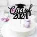 Class of 2024 Cake Topper Black Glitter 2024 Graduation Cake Pick for 2024 Congratulations Graduation Party Cake Decorations Supplies - Buy Online on GoSupps.com