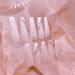 Shop Almond Fake Nails - White French Glue-On Nails for Women & Girls | Easy Adhesive Tabs | A_Long Coffin Acrylic Nails - Buy Online on GoSupps.com