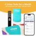 Vivoo Urine & Keto Test Strips with App | 24 Tests for Ketone pH Nitrite Kidney & Liver Health | International Shipping Available - Buy Online on GoSupps.com