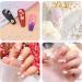 3D Flower Nail Charms Rhinestone with Golden Silver Beads - Nail Art Supplies for Professionals (White Silver+Pink Gold) - Buy Online on GoSupps.com