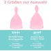 Hawwwy Premium Soft Menstrual Cup - 2 Pack Eco-Friendly Comfortable & Reusable - 12-Hour Endurance Active Design Smooth Grip - Small & Large (Pink) - Buy Online on GoSupps.com