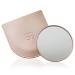 Beautifect 10x Magnifying Mirror - Clear Compact Mirror for Precision Makeup Tweezing & Skincare Travel Magnifying Pocket Mirror with Vegan Leather Sleeve Fits Glow Mirror - Matte Gold
