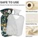 Shop Naanle Hot Water Bottle with Lid - Transparent Floral Design for Pain Relief & Warmth | 1L - Ideal for Back Hands Feet & Neck Therapy - Buy Online on GoSupps.com