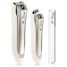 Nail Clipper set  Fingernail and Toenail Clippers  3pcs Professional Nail Cutter with Catcher  Good Gift Trimmer for Women and Men by HTING