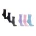Sugar Free Sox Diabetic Socks for Women Maximize Circulation & Comfort - Womens Sock - Pink/Lavender/Baby Blue Crew Assorted 3 Pack