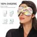 WELLDAY Beautiful Flowers Sleep Mask - Adjustable Night Eye Shade for Comfortable and Deep Sleep - Buy Online on GoSupps.com