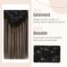 FSHINE Clip In Extensions - Real Hair 30cm Black & Caramel Blonde Mix Thick & Smooth 50g 3 Pieces - Perfect for Women - Buy Online on GoSupps.com