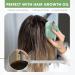 FREATECCH CHAUT Massage Brush - Shampoo Brush for Hair Wash Head Massage & Growth | Silicone Dandruff Removal with Wheat Straw Handle - Mint Green - Buy Online on GoSupps.com