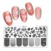 Nail Stamping Kit - 3pcs Butterfly Leaves Image Plates with Clear Stamp and Scraper for Nail Art Design - Buy Online on GoSupps.com