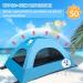 Night Cat Beach Tent - Portable Sun Shade Shelter for 2-4 Persons with UV Protection | Easy Setup & Breathable Mesh Windows | Outdoor Blue Single Layer Tent - Buy Online on GoSupps.com