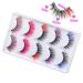 Halloween Cosplay Eyelashes Set - 5 Pairs Faux Mink Blue Pink Colorful Eyelashes for Costumes and Parties - Buy Online on GoSupps.com