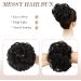 FESHFEN Messy Bun Hair Scrunchie Synthetic Updo Hairpiece Darkest Brown - 55g | Women Girls Curly Wavy Donut Style - Buy Online on GoSupps.com