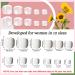 24Pcs Square False Toenails Glossy French Rose Flower Press on Toenails Nude Pink Stick on Toenails Short Acrylic Full Cover Summer Fake Toenails for Women and Girls Daily Decorations White Rose Flower - Buy Online on GoSupps.com