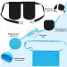 Mastectomy Drain Holder & Pouch Set with Shower Bag - Tummy Tuck Recovery Supplies - Black/Blue - Buy Online on GoSupps.com