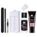 Nail shape set nail extension Acrylic nail tips with dual-ended nail brush and nail tip clip nail file for polygel nails for fast nail extension unit size # 02
