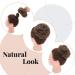 Thick Synthetic Hair Bun Extensions - Messy Hair Scrunchies for Women - Medium Brown to Coffee Brown (45g) - Light Brown Updo Ponytail Hairpiece - Buy Online on GoSupps.com