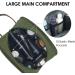 WANDF Travel Toiletry Bag for Men Hanging Dopp Kit Canvas Toiletry Organizer Water-resistant Vegan Leather Shaving Bag with Wet Pocket (Green) - Buy Online on GoSupps.com