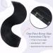 Clip In Extensions Real Hair - Thick 1PC 5 Clips Soft & Smooth 7A Human Hair 35cm-75g Raven Black - Buy Online on GoSupps.com