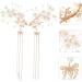 minkissy 2 Pairs Costume pearl hair clip hair accessories headpiece for bride China emerald tassel clip Mosaic vintage long tassels bride Hanfu floral hair clip pearl headgear - Buy Online on GoSupps.com