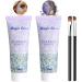 2-Piece Body Glitter Gel Set - Mermaid Sequin Sparkling Chunky Glitter for Face Hair & Lips | Festival Makeup & Masquerade Birthday - Includes 2 Silver Gels & 2 Brushes - Buy Online on GoSupps.com