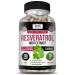 Kaya Naturals - Resveratrol Capsules - Anti Aging Supplement - Antioxidants with Brain Support - Maximum Benefits - 30 Veggies Capsules 1 Count (Pack of 30)