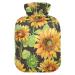 Heat bottles with reference to sunflower watercolor bright warm steward for pain relief headache back pain warm water bag 2 liters