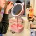 Touch-Screen Vanity Mirror with Lights & Desk Mirror Lights, Portable HD Cosmetic Lighted Mirror - Pink - Buy Online on GoSupps.com