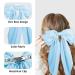 Satin Layered Hair Bow Barrette Clip with Long Tail | French Style Hair Accessory for Women and Girls - 5 Light Colors - Buy Online on GoSupps.com