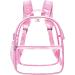 Vibe Clear Stadium Approved Transparent Backpack 12x12x6 - Bubblegum Pink | For Boys, Girls, Adults - Ideal for School, Work, Festival - Buy Online on GoSupps.com