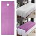 Verdant Touch Disposable Beauty Salon Bed Cover - Waterproof Polyester Massage Bed Sheets (2PCs) | White & Purple Breathable Hotel Bedding Supplies - Buy Online on GoSupps.com