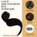 Shop Laavoo Clip-In Real Hair Extensions - Black 35cm 5 Pieces 80g | Premium Quality Human Hair - Buy Online on GoSupps.com