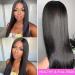 Lace Front Brazilian Human Hair Wig 30 Inch - Natural Color Straight Pre Plucked with Baby Hair - 4x4 Lace Closure Wig for Black Women - Buy Online on GoSupps.com