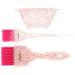 FRCOLOR Hair Dye Color Brush And Bowl Set Hair Tinting Brush Comb Salon Hair Coloring Dyeing DIY Salon Tool For Hair Tint Dying Coloring Applicator Home Barber Pink