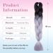 Tess Braids Extensions 60 cm - Jumbo KanCalon Ombre Hair Braids #28 Gray/Raven Black | 100g Bundle for Box Braids - Buy Online on GoSupps.com