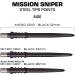 Mission Darts Sniper Points Micro Grip | Steel Tip Replacement Points | 32mm - Black | Various Colours/Sizes - Buy Online on GoSupps.com