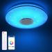 Milfech 36W LED ceiling lamp Dimmable with Bluetooth speaker remote control and app control LED ceiling lamp with RGB color change music for bedroom children's room living room