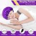 Shop Silk Satin Bonnet Set - Adjustable Double Layer Sleep Cap for Hair Protection | Stylish Black & Violet Options - Buy Online on GoSupps.com