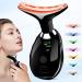 Neck Face Beauty Device Face Neck Massager for Skin Care Vibration Face Massager 7 Color 3 in 1 Face Sculpting Tool Facial Massager Black