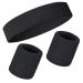 Welding tapes wrist welding ligaments headband set sport Wrist bands head bands 3 pieces sports welding tape bracelet forehead straps for football basketball tennis gymnastics black ..