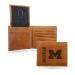 Rico Industries NCAA Michigan Wolverines Brown Personalized/Custom Laser Engraved Billfold Wallet - Slim/Light Weight - Great Gift Brown Michigan Wolverines