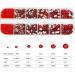 4200 Pcs Red Rhinestones Nail Gems | Siam Red Flatback Stones | Assorted Sizes SS6-SS20 | Non-Hotfix Ruby Red Crystals | For Nail Art, Makeup, Crafts - K9 Glass - Buy Online on GoSupps.com