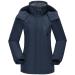 CAMELSPORTS Women's Waterproof Mountain Ski Snow Jacket with Fleece Outdoor Windproof Raincoat Hooded for Fall and Winter Navy-new X-Large